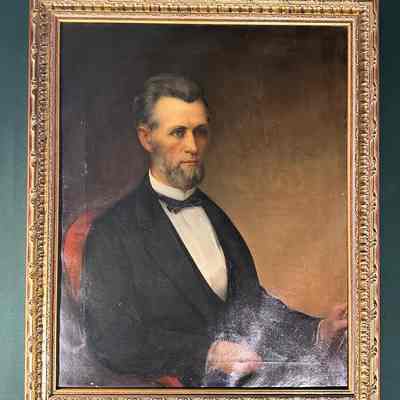 Framed portrait of William E. Ward, co-founder of Ward's Seminary