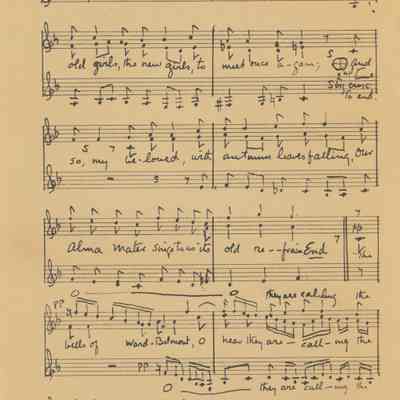 Sheet Music for The Belles of Ward-Belmont and the Senior Song
