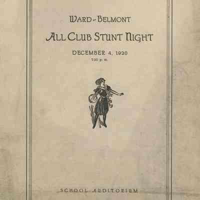 Ward-Belmont All Club Stunt Night 1920