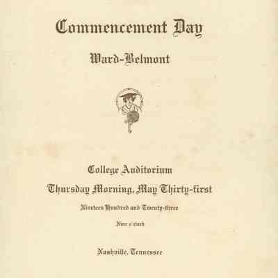 Ward-Belmont 1923 Commencement Day Program