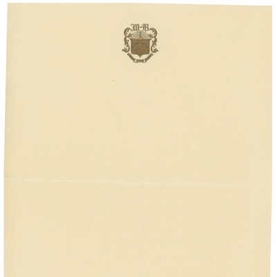 Ward Belmont Stationary - Paper with embossed WB Seal