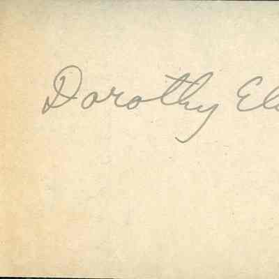 Dorothy Elliott Note