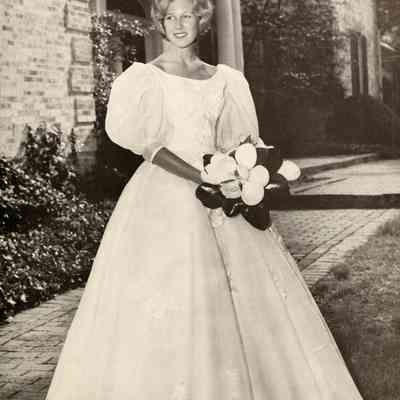 Original gown worn by Judy Kinnard Cabot, 1962 Lady of the Hall
