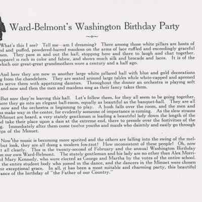 1922 George Washington Celebration Info