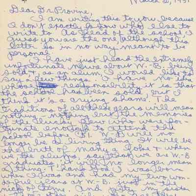 Letter and Envelope From Jackie Bumpous tp Robert Provine, 1951