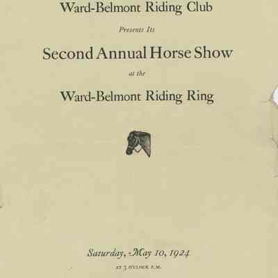 Ward-Belmont Riding Club Second Annual Horse Show Program (1924)