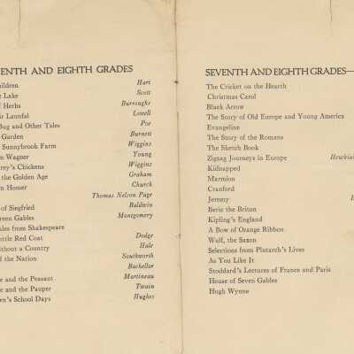 Seventh and Eighth Grades list of recommended books (titles and authors listed): Page 4
