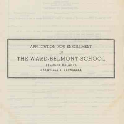 Ward-Belmont Application