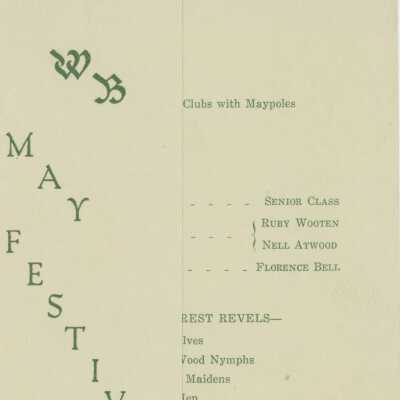 Ward-Belmont 1923 May Festival Program