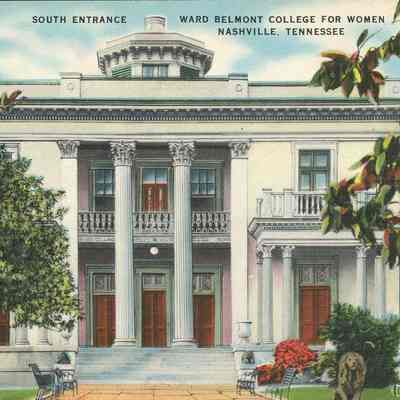 Ward-Belmont South Entrance Postcard