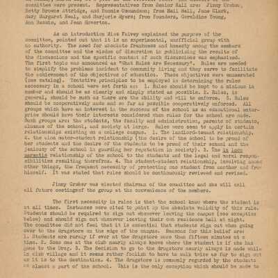 Student Opinion Committee Meeting Minutes