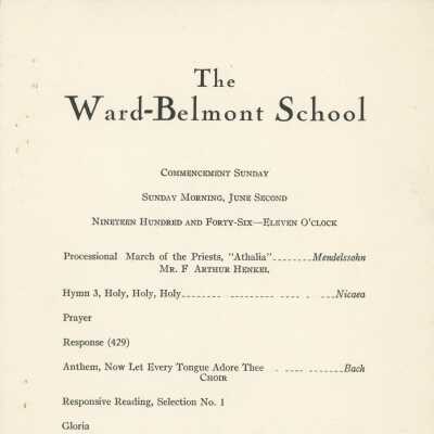 W-B Commencement Program, 1946