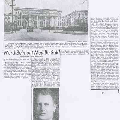 Ward-Belmont May Be Sold