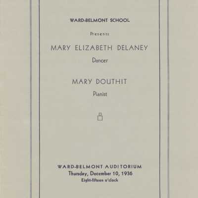 W-B Recital Program, 1936