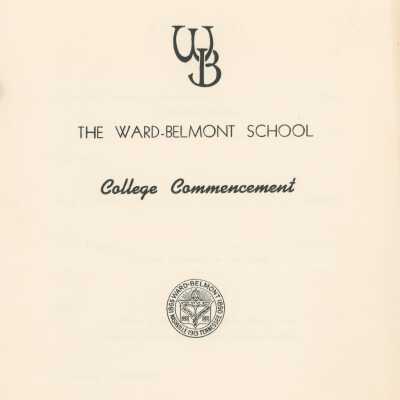 Ward-Belmont Commencement Program, 1947