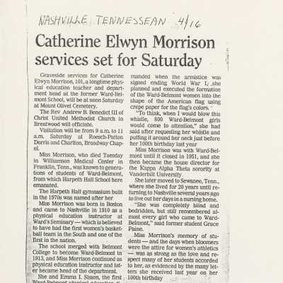 Catherine Morrison's Obituary