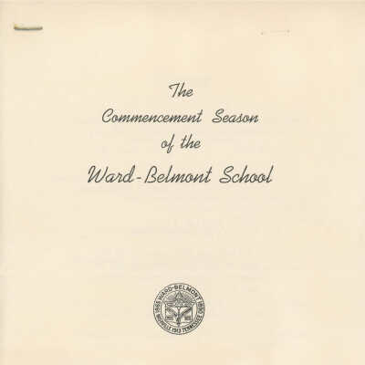 Ward-Belmont commencement programs 1951
