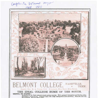 Belmont College Ad May 1895