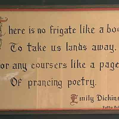Framed Emily Dickinson Quote