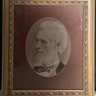 Framed photograph of Dr. William E. Ward, co-founder of Ward's Seminary