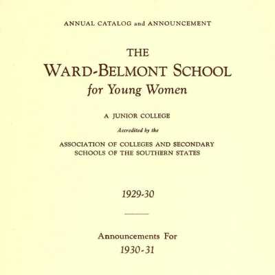 W-B Annual Catalog, 1929-1930