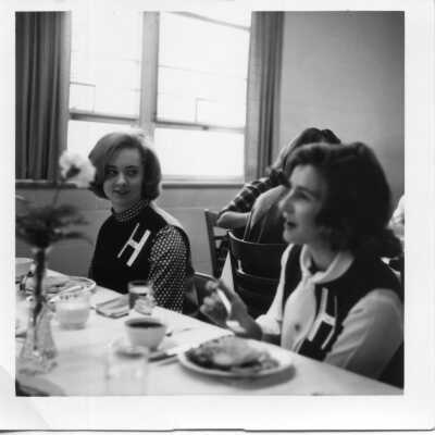 Students eating lunch in 1965
