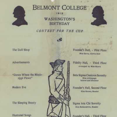 Belmont College's 1913 Washington's Birthday Contest for the Cup