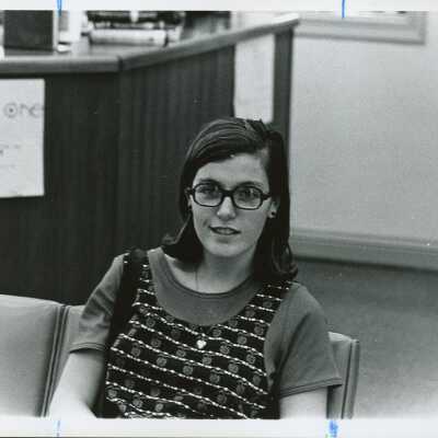 Student in library, 1972