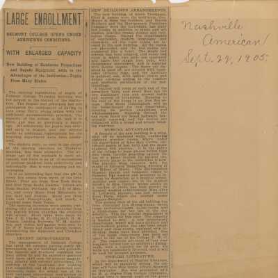 An original copy of a newspaper article dated back to September 22 1905.