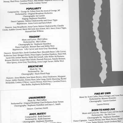2008 dance concert program: Origsize: 5x7