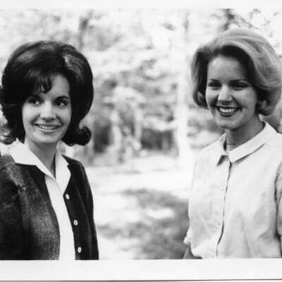 Kitty Moon, most sophisticated, and Dixie Douglas, biggest party gal for the class of 1964.