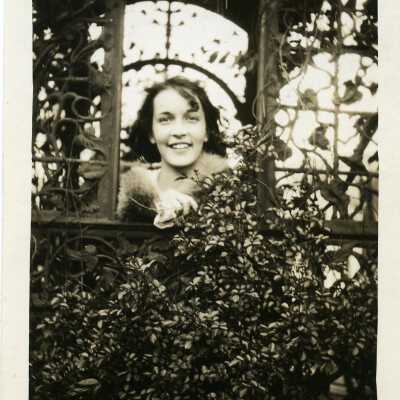 Photo of Ward-Belmont student, Frances Johnson, taken in a gazebo on the Ward-Belmont campus