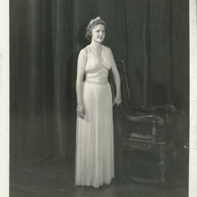 A Ward-Belmont Actress Posing as Roman Royalty