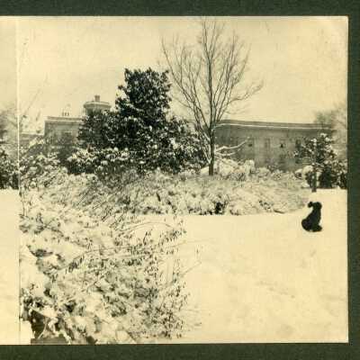 Belmont College for Young Women, circa 1910. Snowy scenes from campus.