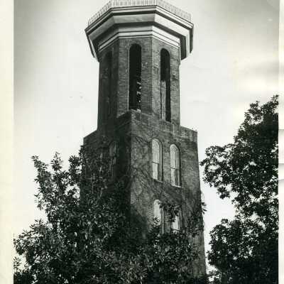 Ward-Belmont Bell tower with ivy visible