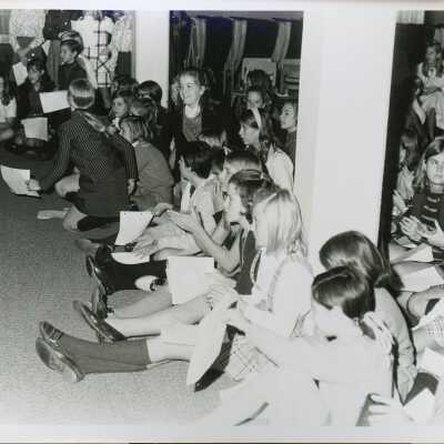 Students in auditorium, 1970s