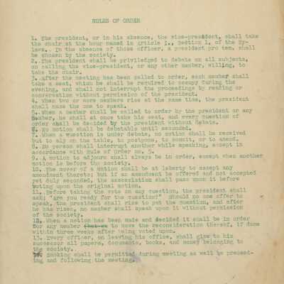 Ward-Belmont Twentieth Century Club By-laws
