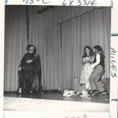 Students in a play, 1971
