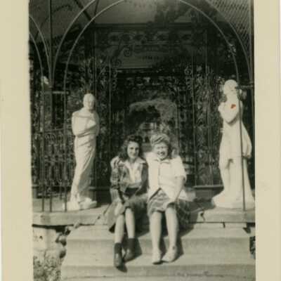 Two Ward-Belmont Students Under the Gazebo