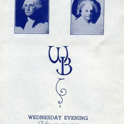 1939 George Washington Celebration Menu
