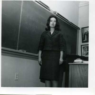 Woman in a classroom, 1965