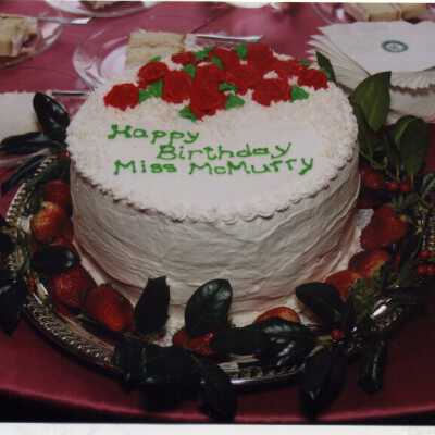 Miss McMurry's birthday celebration in 2000
