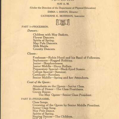 May Day Program, 1916