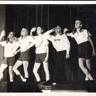Students in PE uniforms, 1969
