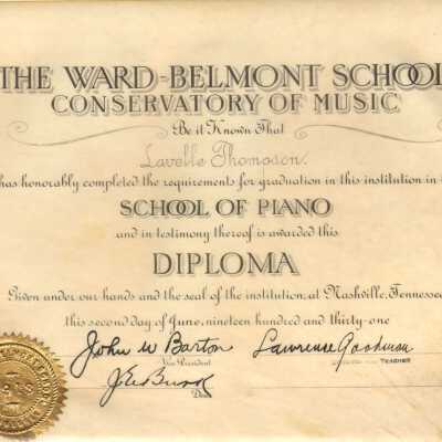 Diploma, 1931