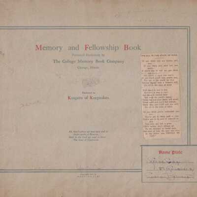 Ferne Way Scrapbook, A Student's Life in 1917 at Ward-Belmont