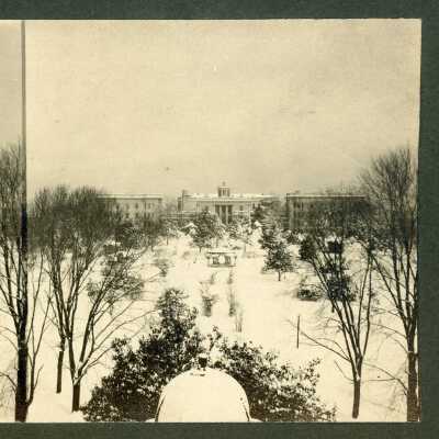 Belmont College for Young Women, circa 1910. Snowy scenes from campus.