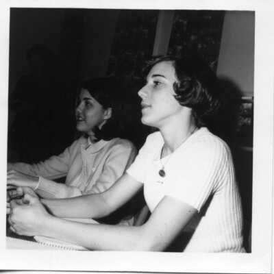 Mary Alice Bray and Mary Pickens, seated, class of 1967