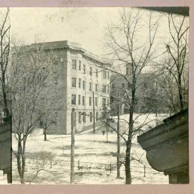 Belmont College for Young Women, circa 1910. Snowy scenes from campus.