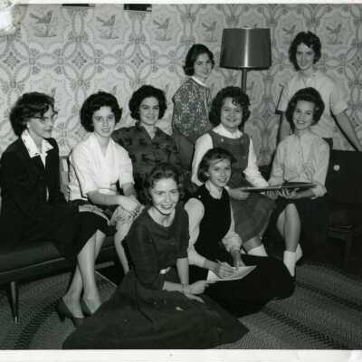 Group shot of students perhaps for the Milestones in 1962.